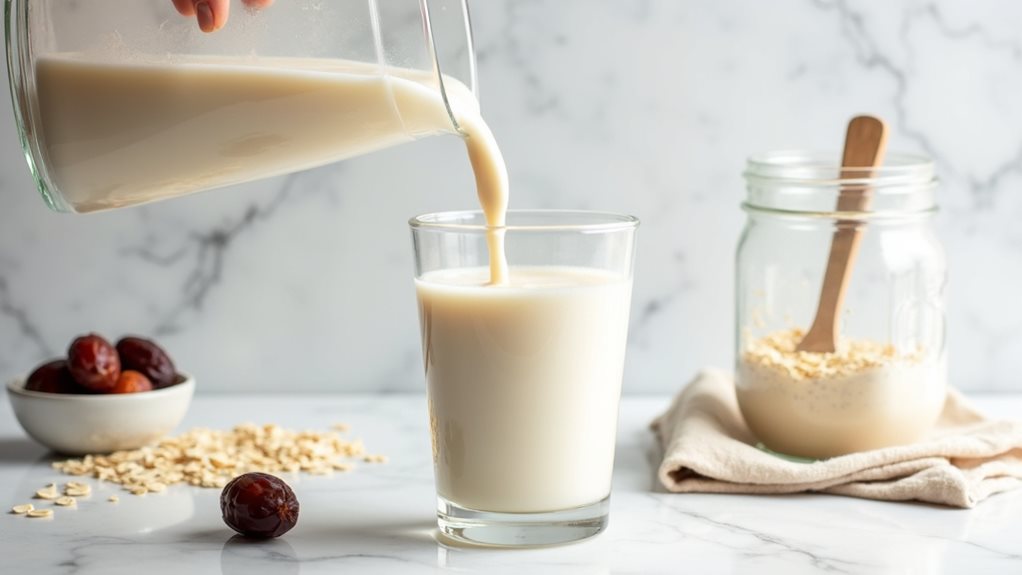 creamy dairy alternative beverage