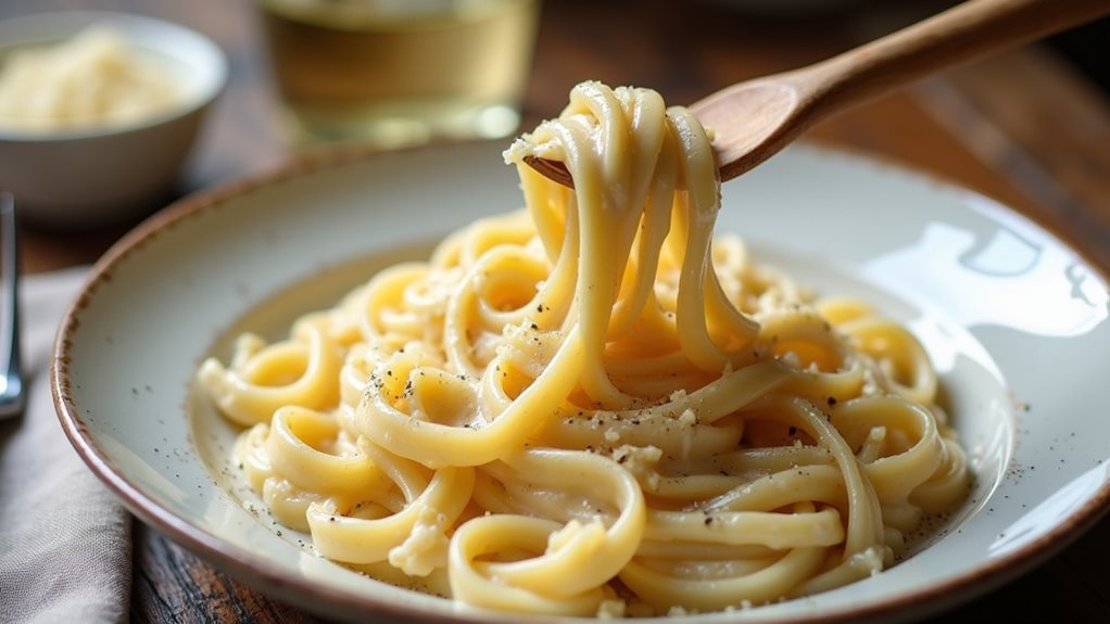 creamy pasta ribbon dish