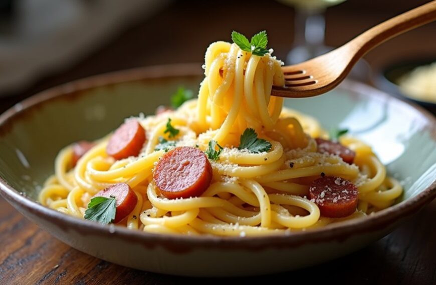 creamy pasta with bacon