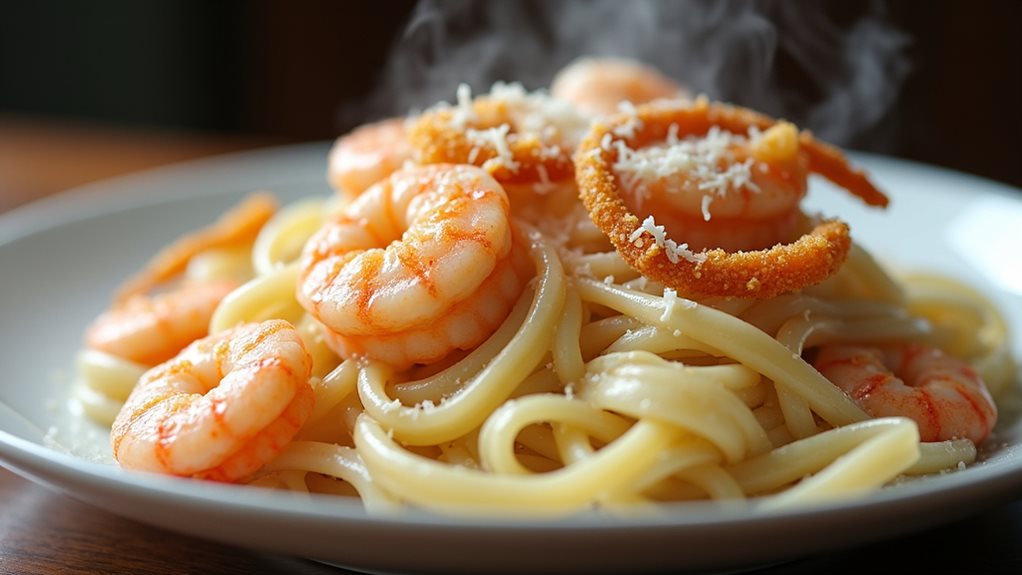 creamy shrimp pasta dish