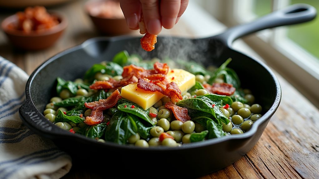 crispy bacon savory black eyed peas