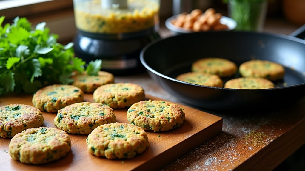 crispy mediterranean falafel preparation