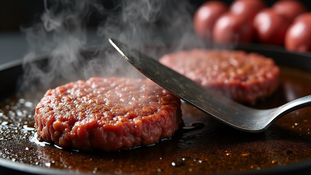 crispy smashed burger assembly