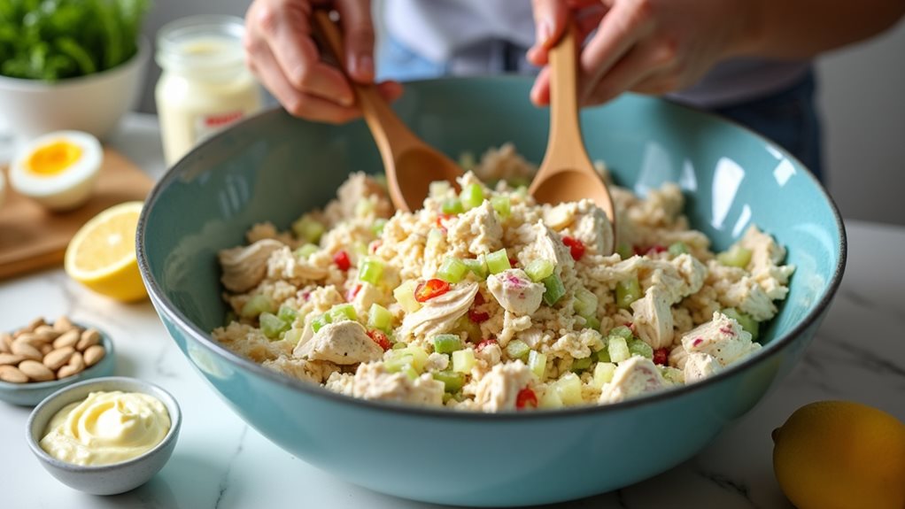 crunchy almond chicken salad