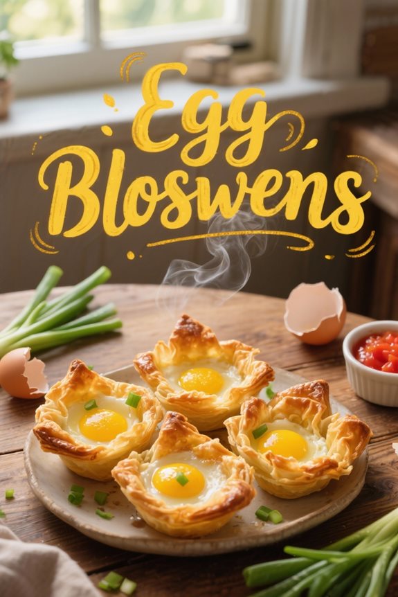 delicate egg blossom cups