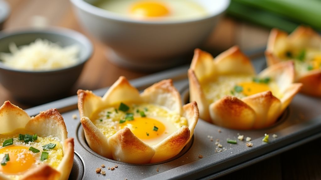 delicate egg blossom cups