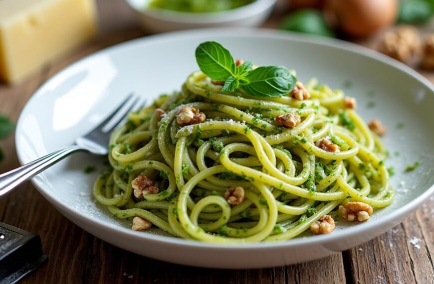 delicious basil pasta dish