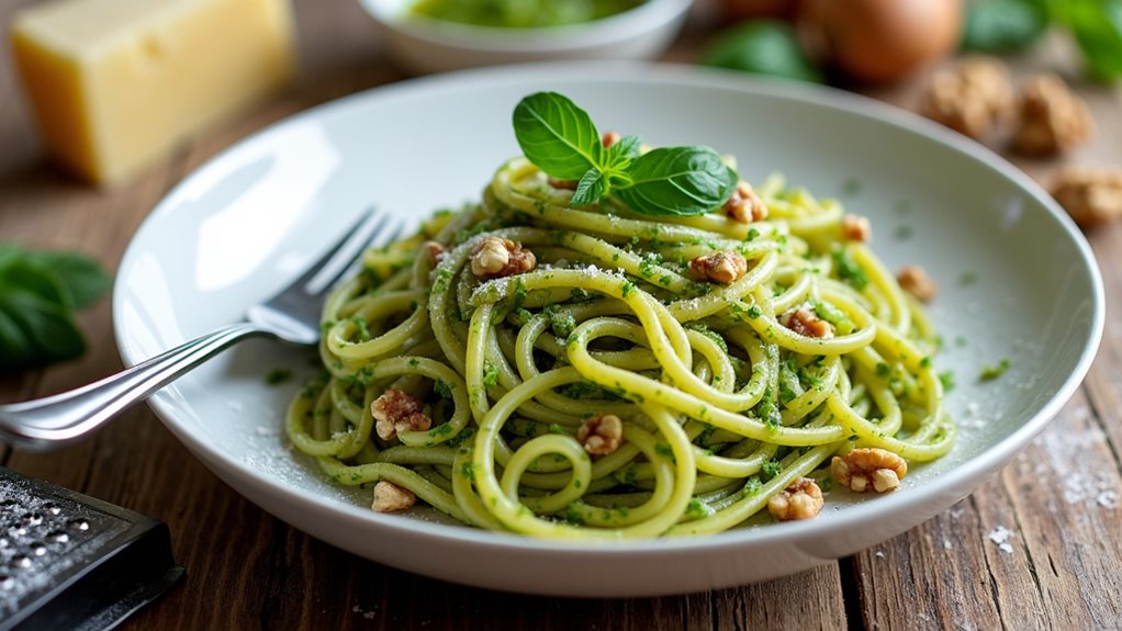 delicious basil pasta dish