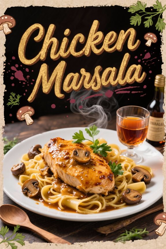 delicious chicken marsala dish