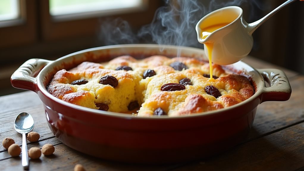 delicious dessert with bread