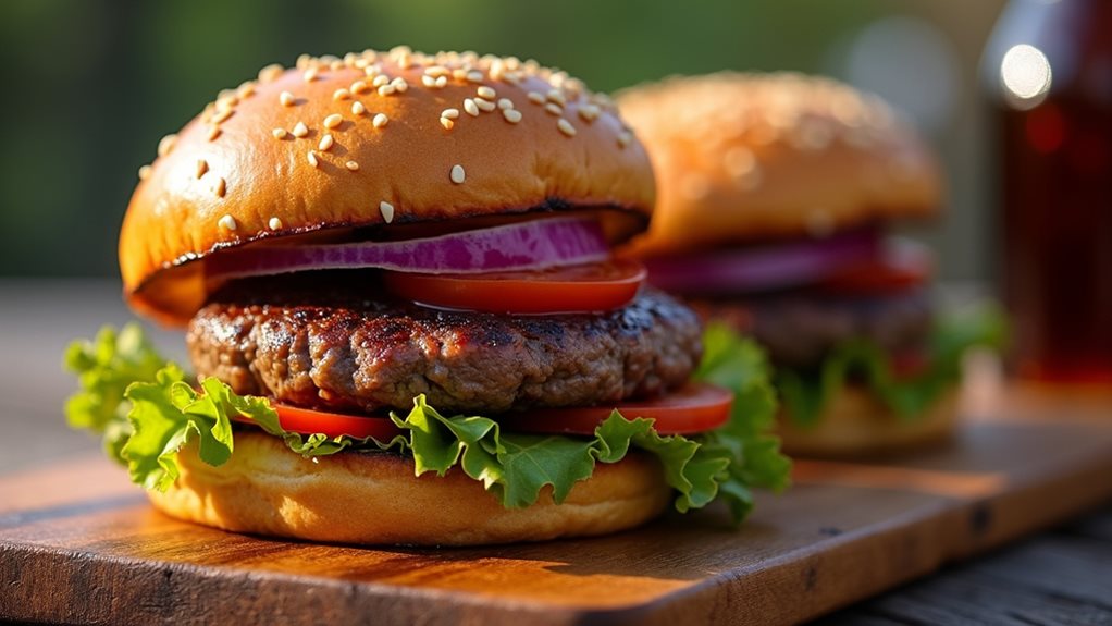delicious grilled beef patties