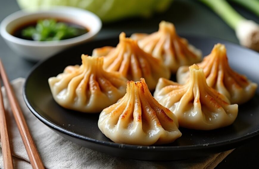 delicious japanese dumplings enjoyed