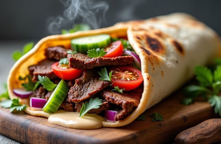delicious middle eastern wrap