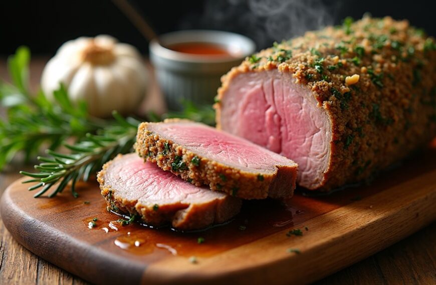 delicious roasted lamb dish