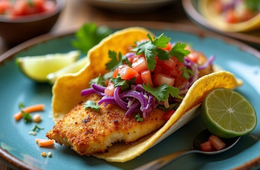 delicious seafood filled tortilla