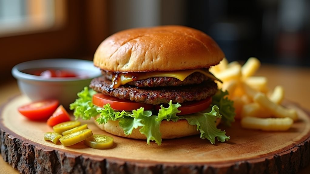 deliciously juicy smashed burgers