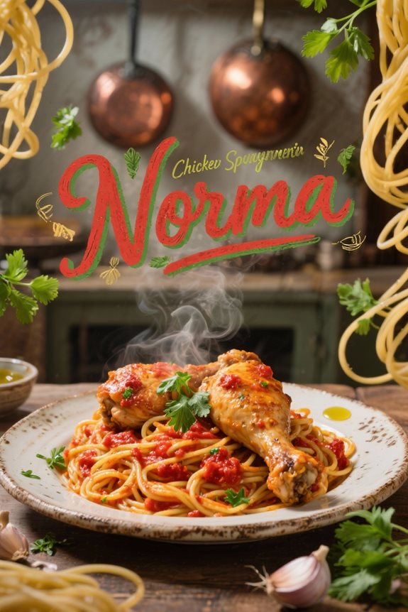 fiery cilantro chicken spaghetti