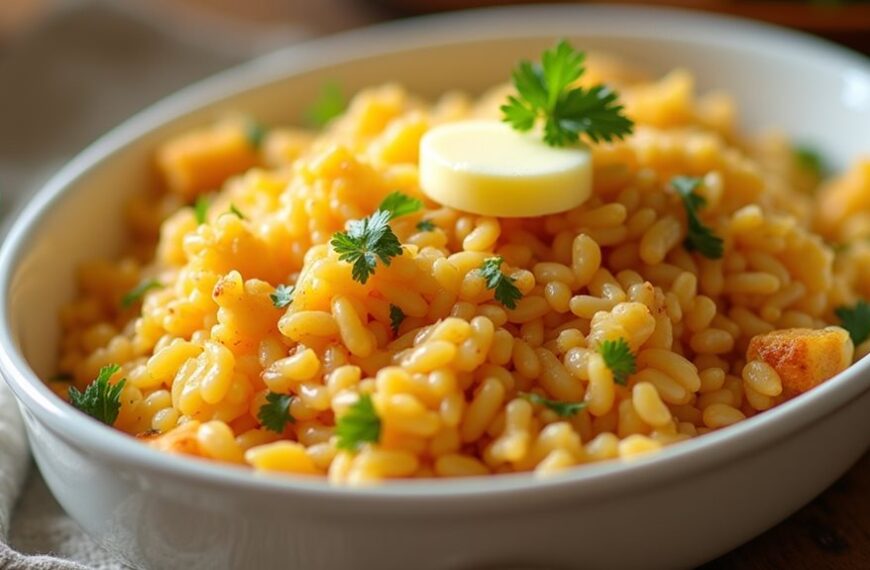 fluffy rice dish preparation