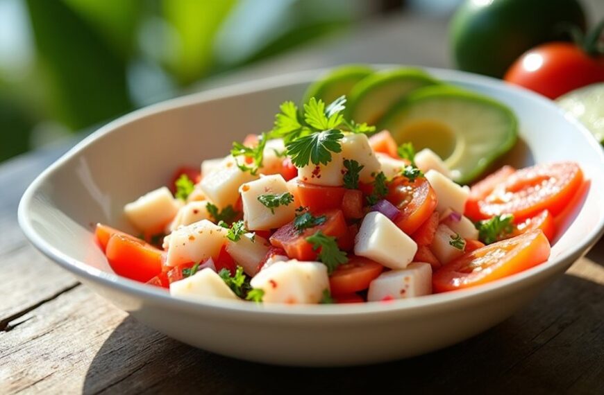 fresh marinated seafood dish