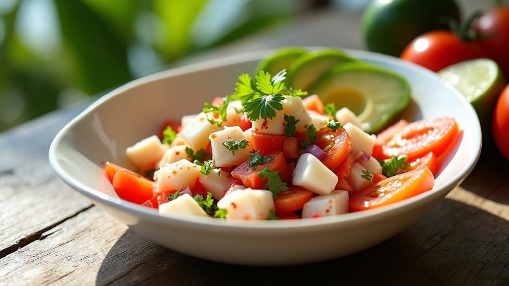 fresh marinated seafood dish