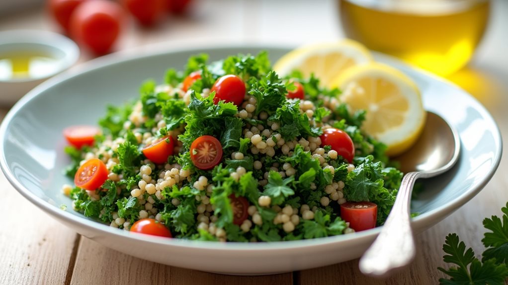 fresh parsley salad dish