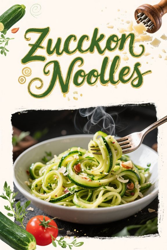 fresh zucchini noodle dish