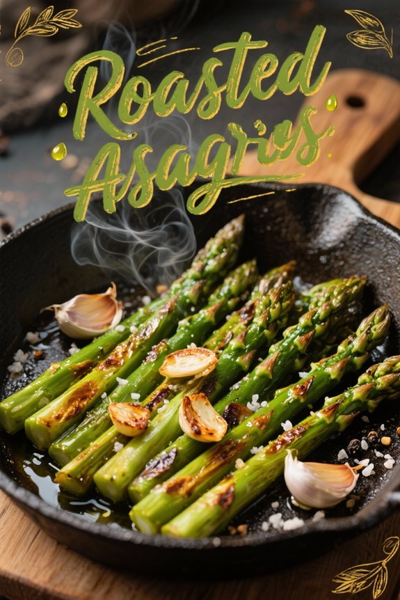garlic kissed roasted asparagus