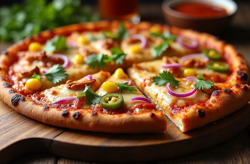grilled chicken topped pizza