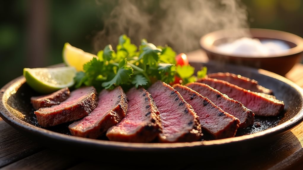grilled marinated beef steak