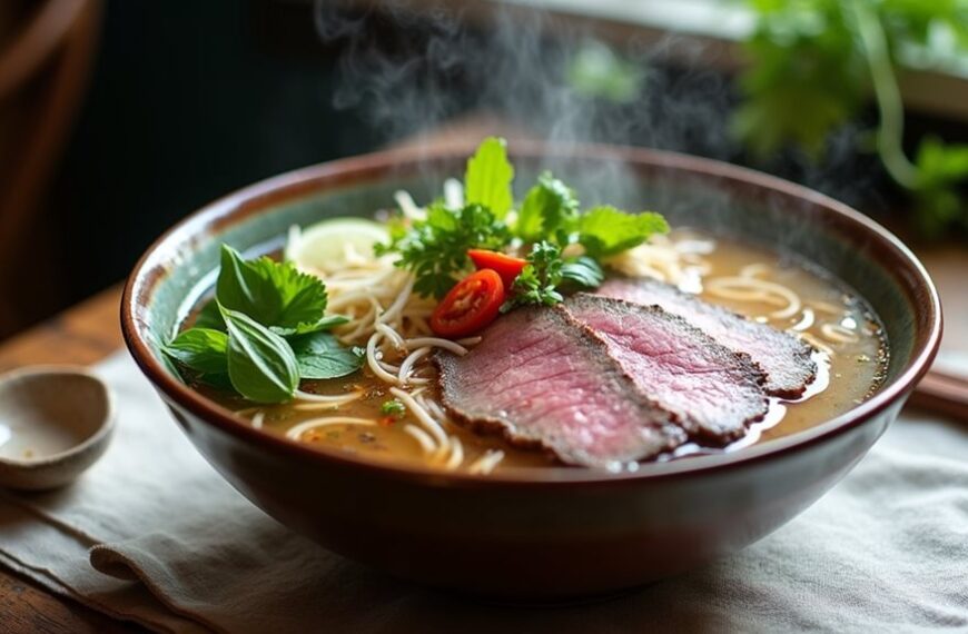 hanoi style beef pho noodles