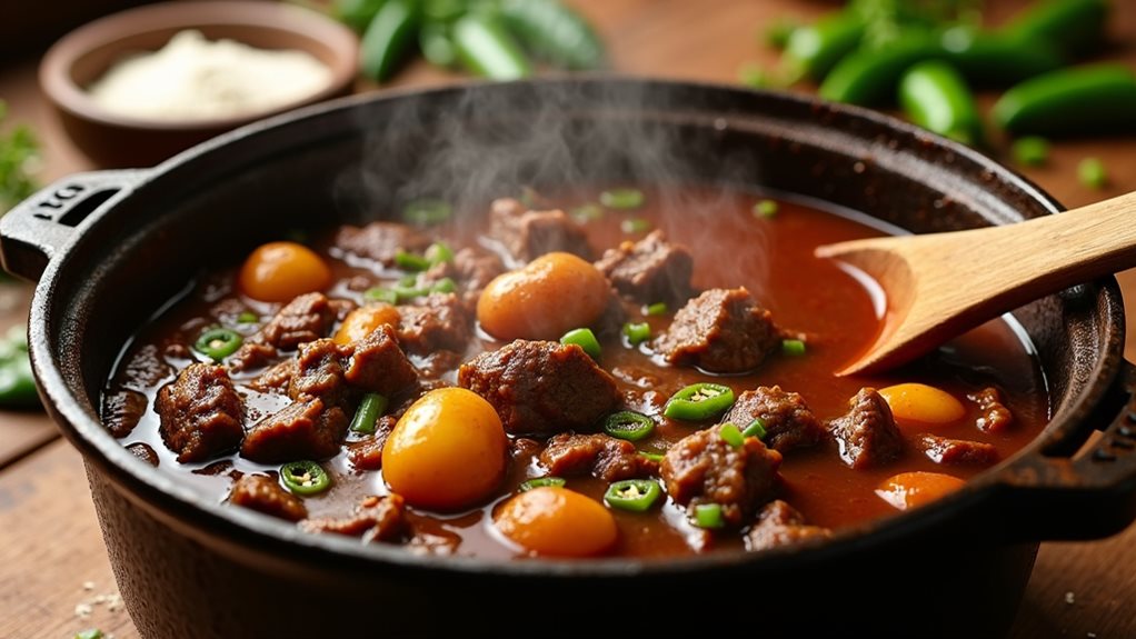 hearty beef and green chile