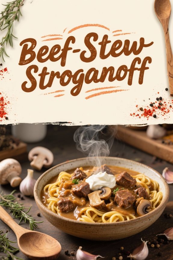 hearty beef stroganoff stew
