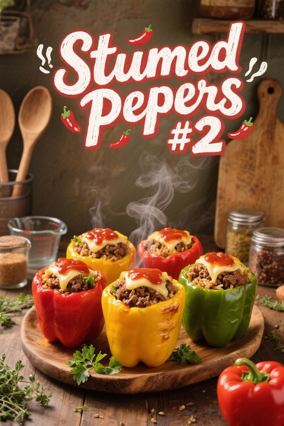 hearty beef stuffed peppers