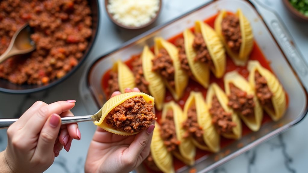 hearty beef stuffed shells recipe