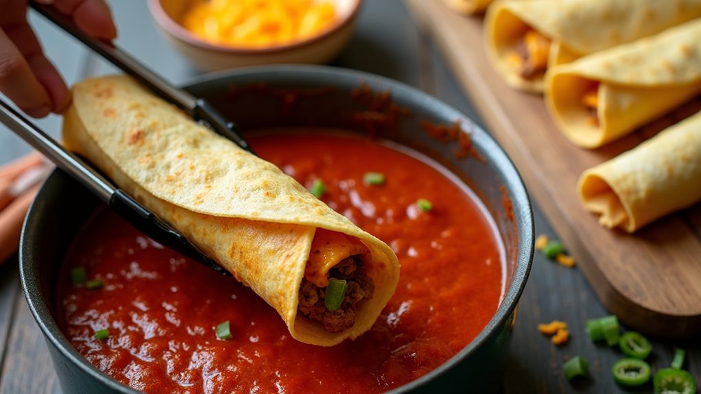 homemade beef cheese enchiladas