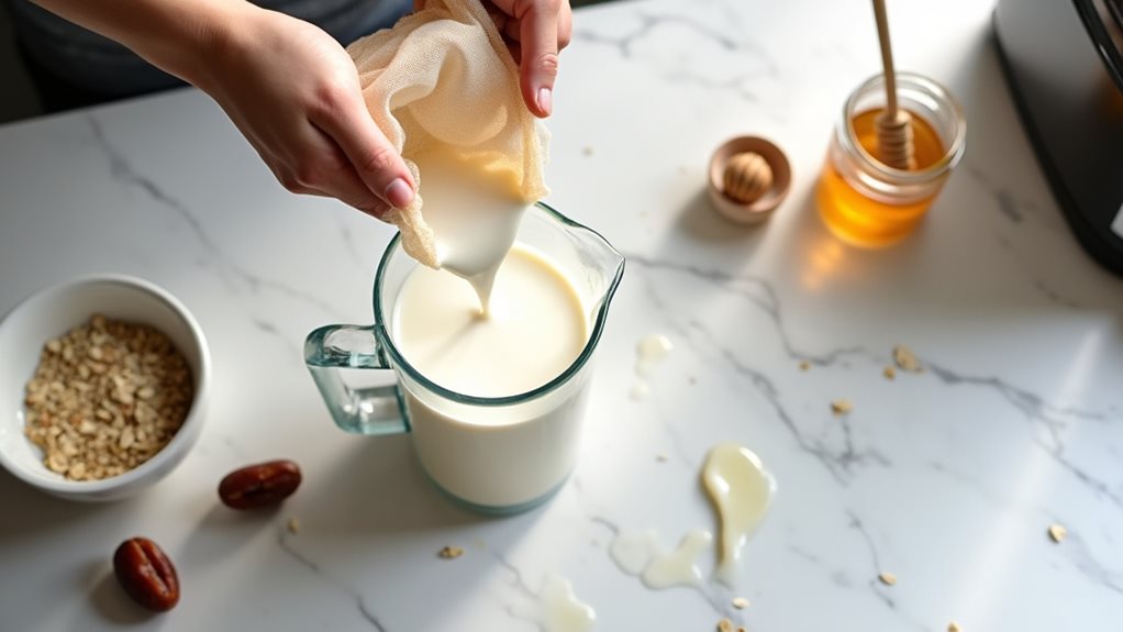 homemade silky oat milk