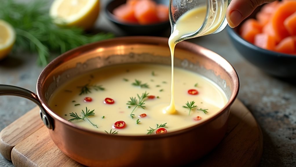 luxurious salmon cream dish