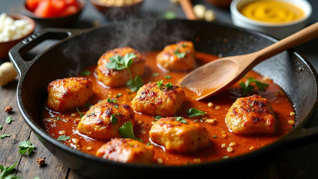 marinated chicken in creamy sauce