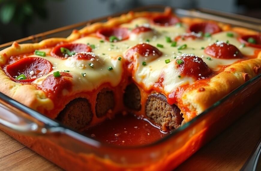 meatball pizza casserole recipe