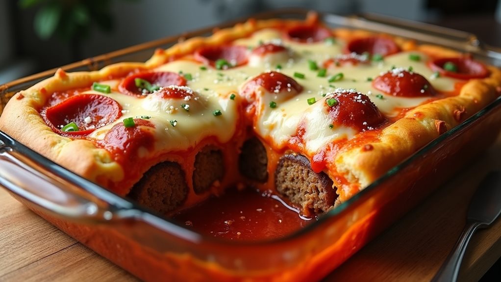 meatball pizza casserole recipe