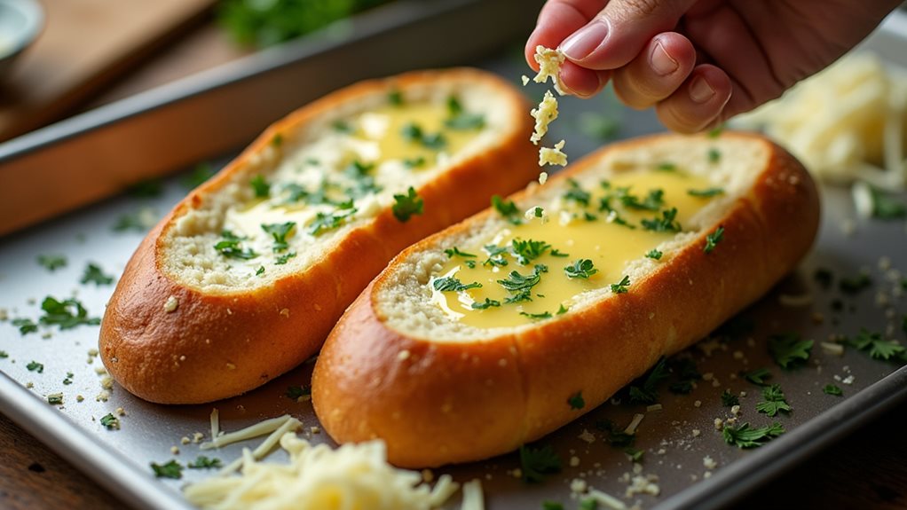 melty mozzarella garlic bread