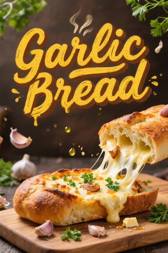 melty mozzarella garlic bread
