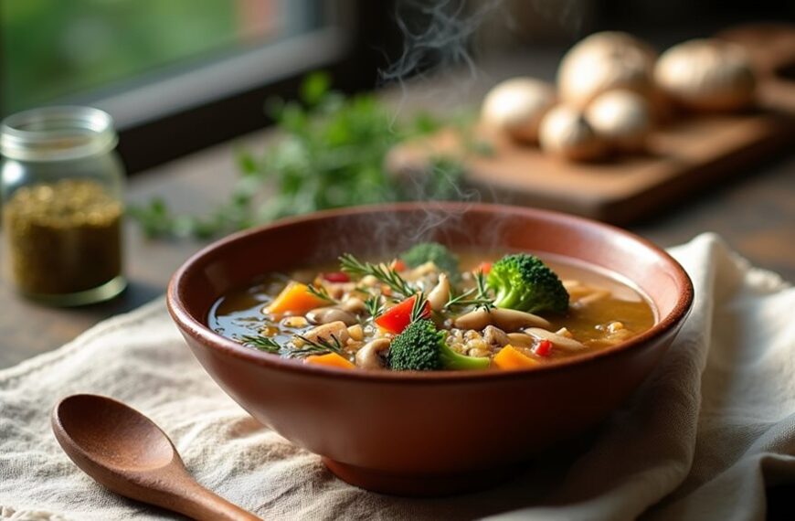 mushroom vegetable soup recipe
