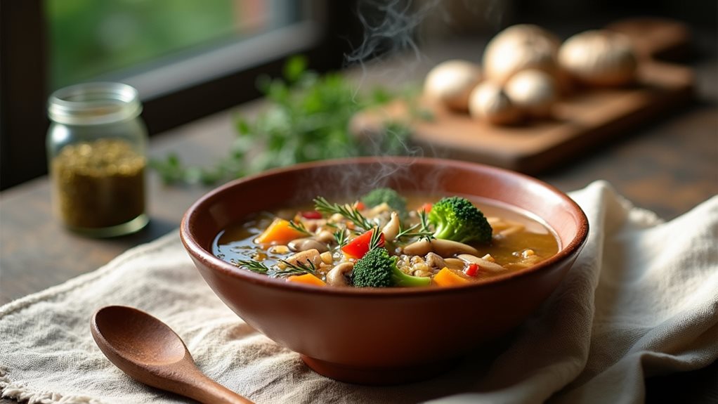 mushroom vegetable soup recipe