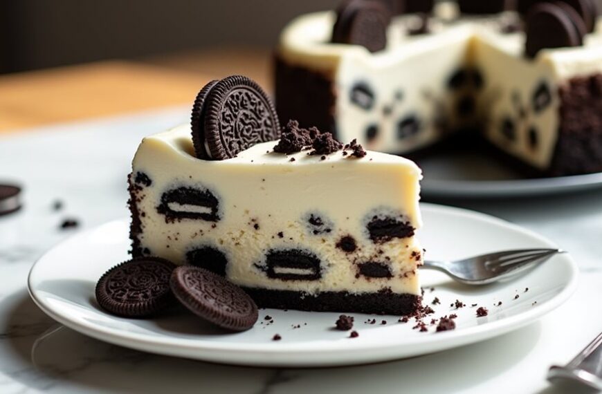 oreo infused creamy cheesecake dessert