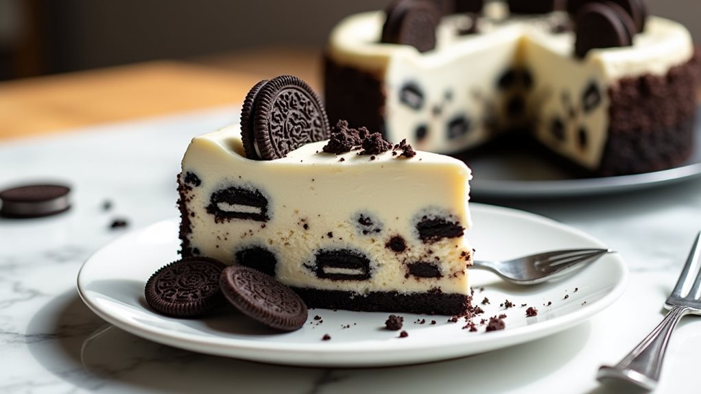 oreo infused creamy cheesecake dessert