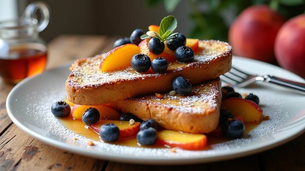 peach blueberry french toast