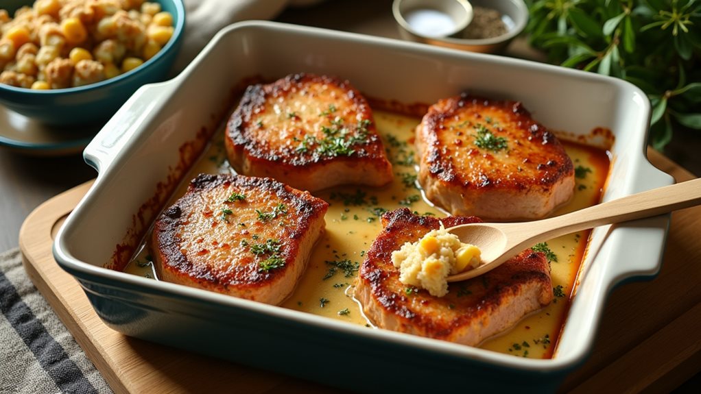 pork chops with stuffing casserole