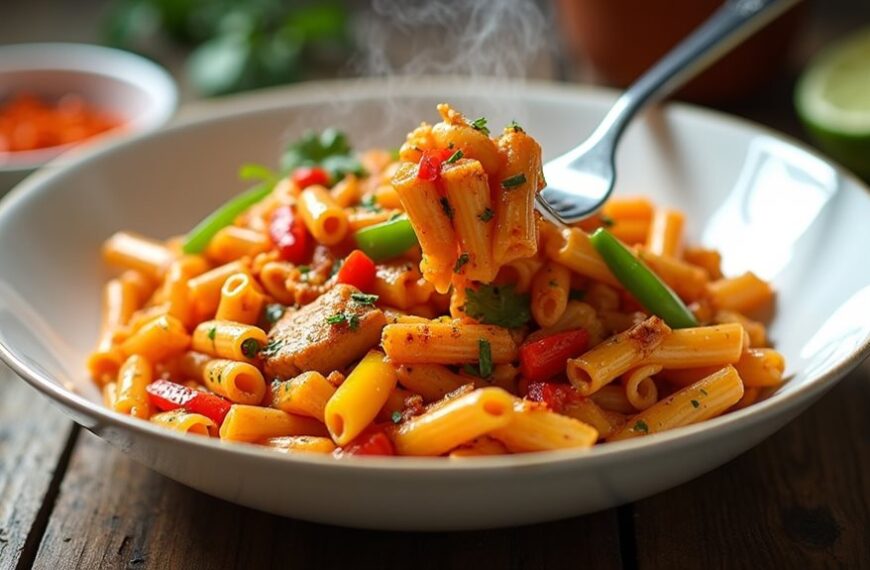 rasta inspired pasta dish