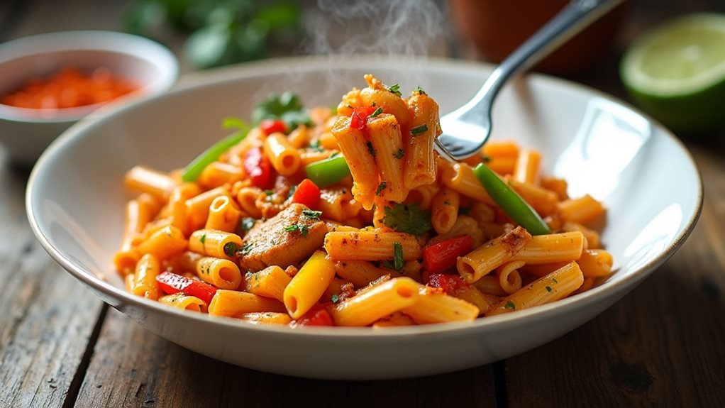 rasta inspired pasta dish